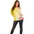 Aloha Oahu Island Personalized Off Shoulder Sweater Yellow Dreamy Turtle