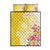 Aloha Oahu Island Personalized Quilt Bed Set Yellow Dreamy Turtle