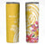 Aloha Oahu Island Personalized Skinny Tumbler Yellow Dreamy Turtle