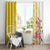 Aloha Oahu Island Personalized Window Curtain Yellow Dreamy Turtle