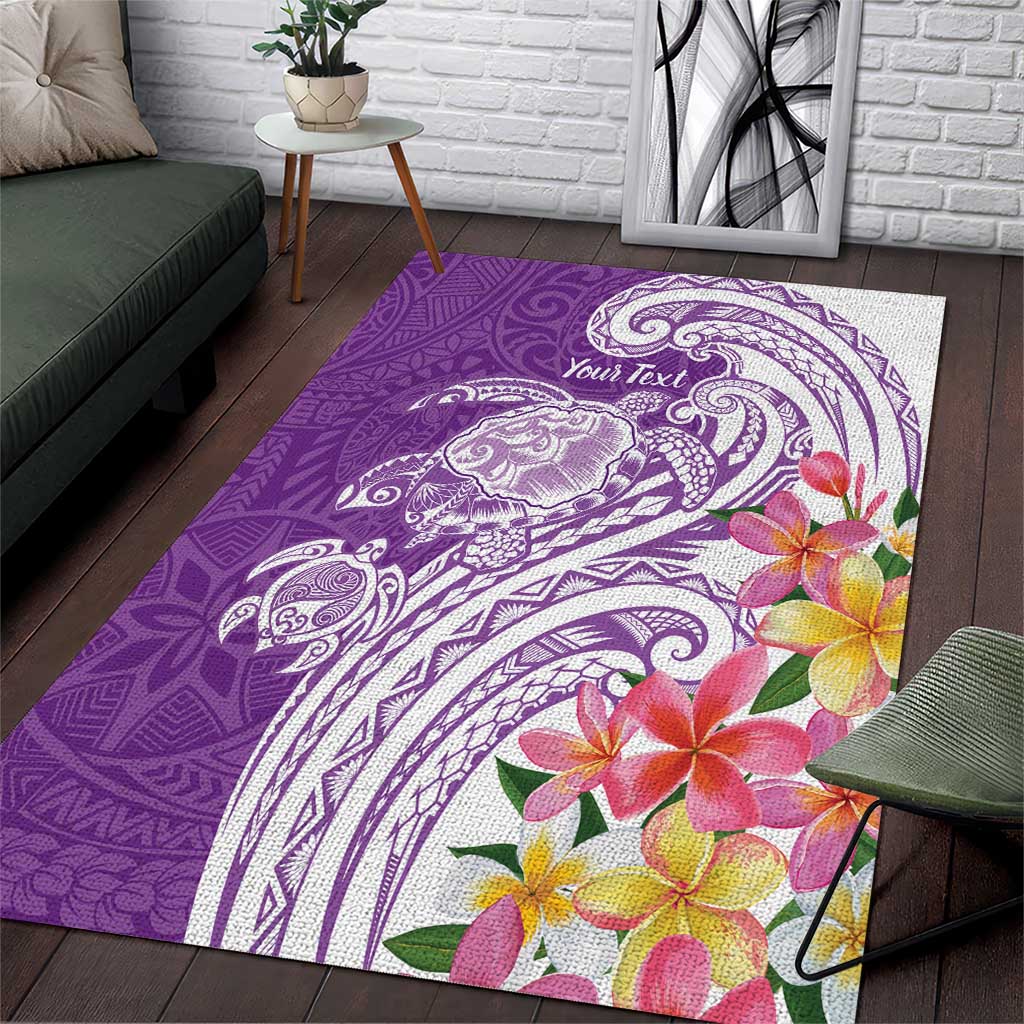Aloha Kauai Island Personalized Area Rug Lilac Dreamy Turtle LT7 Lilac - Polynesian Pride