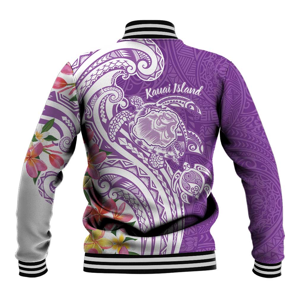 Aloha Kauai Island Personalized Baseball Jacket Lilac Dreamy Turtle