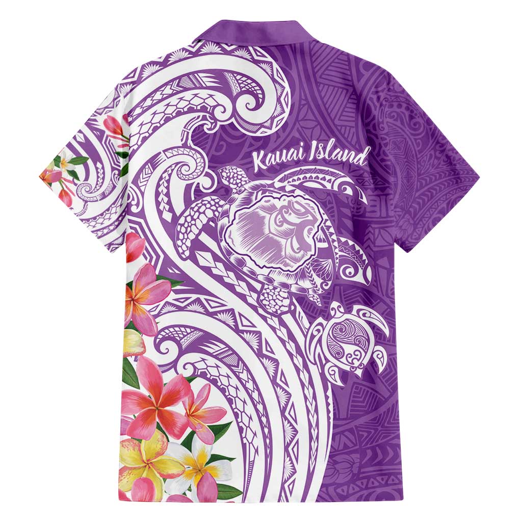 Aloha Kauai Island Personalized Family Matching Off Shoulder Maxi Dress and Hawaiian Shirt Lilac Dreamy Turtle