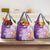 Aloha Kauai Island Personalized Grocery Bag Lilac Dreamy Turtle
