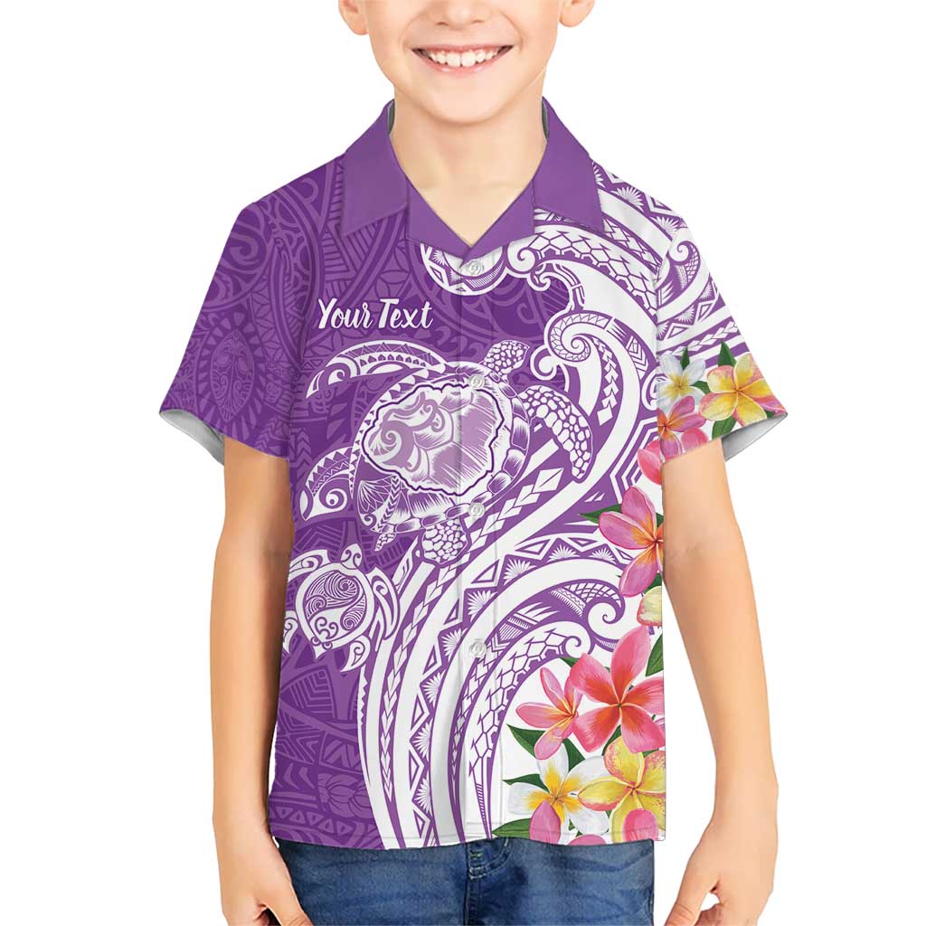 Aloha Kauai Island Personalized Hawaiian Shirt Lilac Dreamy Turtle