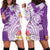 Aloha Kauai Island Personalized Hoodie Dress Lilac Dreamy Turtle