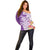 Aloha Kauai Island Personalized Off Shoulder Sweater Lilac Dreamy Turtle