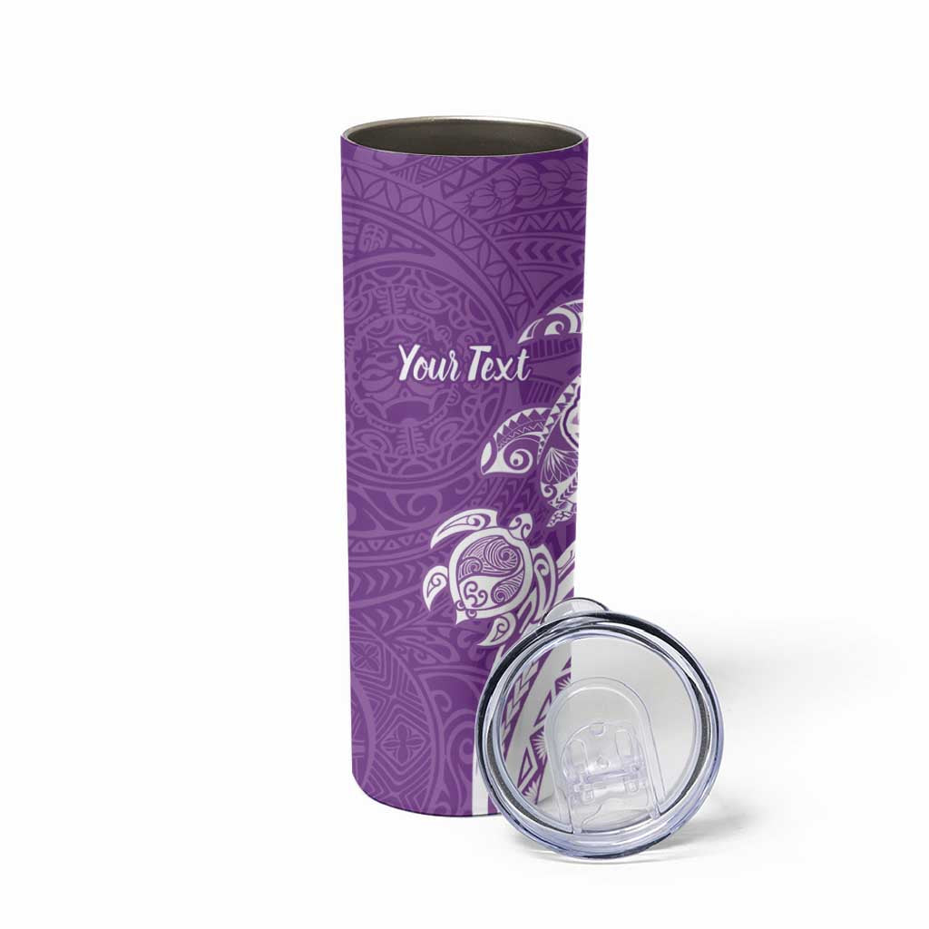 Aloha Kauai Island Personalized Skinny Tumbler Lilac Dreamy Turtle LT7 - Polynesian Pride