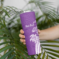 Aloha Kauai Island Personalized Skinny Tumbler Lilac Dreamy Turtle LT7 - Polynesian Pride