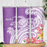 Aloha Kauai Island Personalized Skinny Tumbler Lilac Dreamy Turtle LT7 - Polynesian Pride