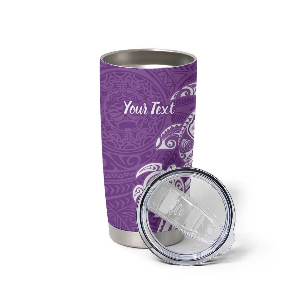 Aloha Kauai Island Personalized Tumbler Cup Lilac Dreamy Turtle