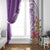 Aloha Kauai Island Personalized Window Curtain Lilac Dreamy Turtle