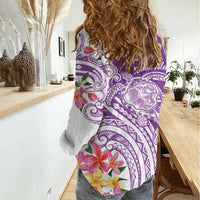 Aloha Kauai Island Personalized Women Casual Shirt Lilac Dreamy Turtle LT7 - Polynesian Pride
