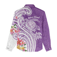 Aloha Kauai Island Personalized Women Casual Shirt Lilac Dreamy Turtle LT7 - Polynesian Pride