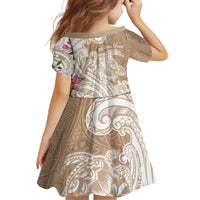 Aloha Niihau Island Personalized Family Matching Mermaid Dress and Hawaiian Shirt Beige Dreamy Turtle LT7 - Polynesian Pride