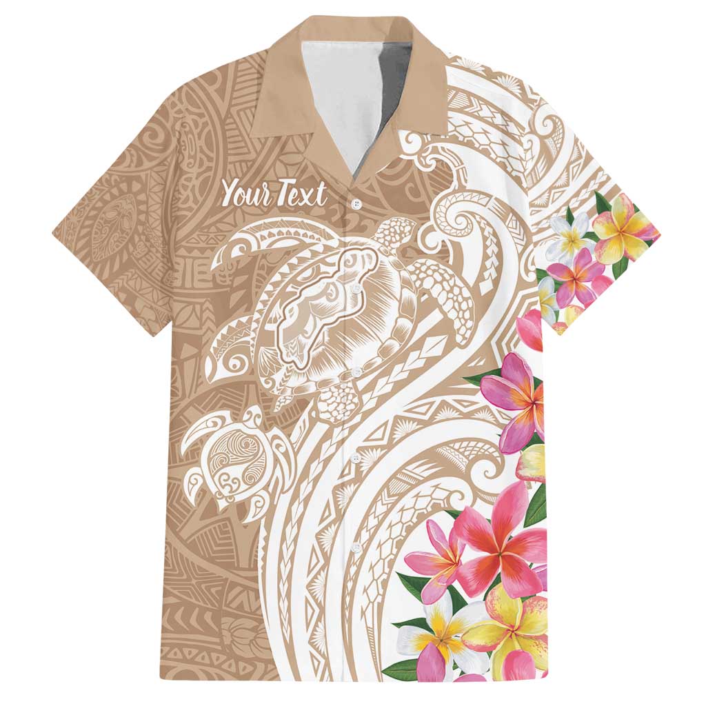 Aloha Ni’ihau Island Personalized Family Matching Off Shoulder Maxi Dress and Hawaiian Shirt Beige Dreamy Turtle