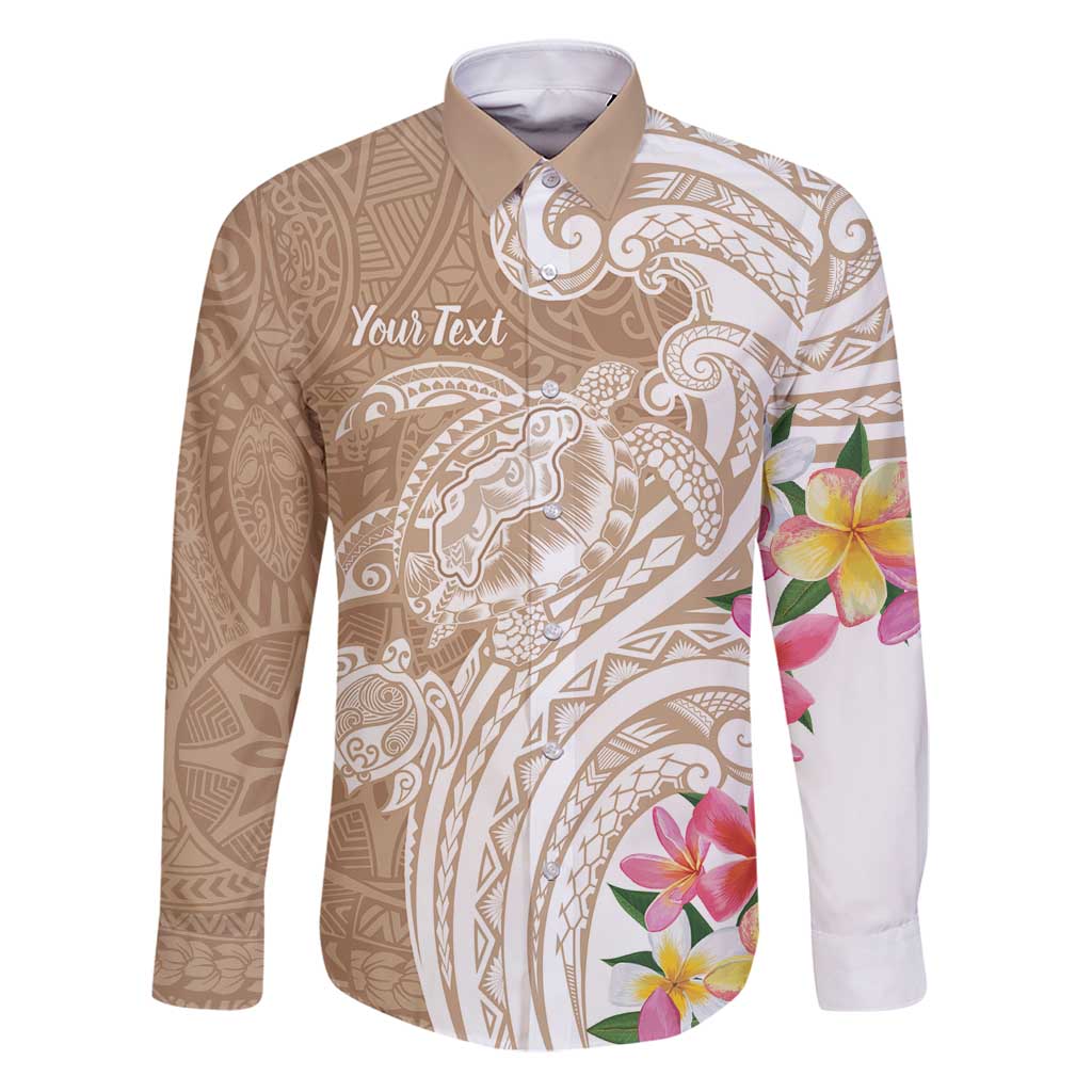 Aloha Ni’ihau Island Personalized Family Matching Puletasi and Hawaiian Shirt Beige Dreamy Turtle