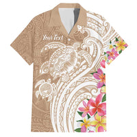 Aloha Ni’ihau Island Personalized Hawaiian Shirt Beige Dreamy Turtle