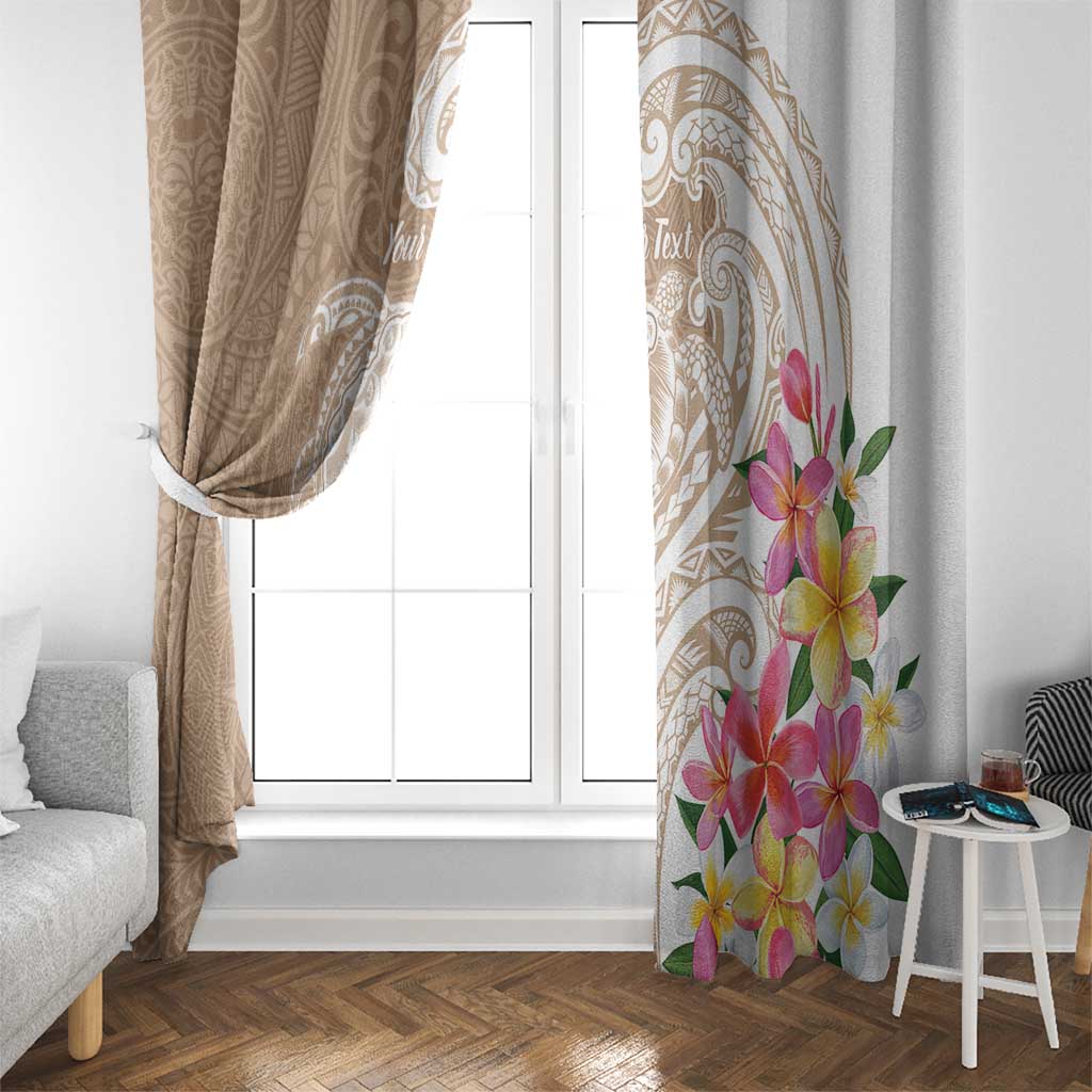 Aloha Ni’ihau Island Personalized Window Curtain Beige Dreamy Turtle