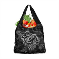 Hawaii Father's Day Vintage Lei Grocery Bag Hauoli la Makuakane - Black