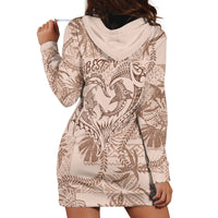 Hawaii Father's Day Vintage Lei Hoodie Dress Hauoli la Makuakane - Beige LT7 - Polynesian Pride