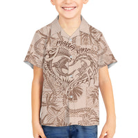Hawaii Father's Day Vintage Lei Kid Hawaiian Shirt Hauoli la Makuakane - Beige
