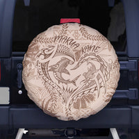Hawaii Father's Day Vintage Lei Spare Tire Cover Hauoli la Makuakane - Beige