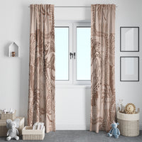 Hawaii Father's Day Vintage Lei Window Curtain Hauoli la Makuakane - Beige