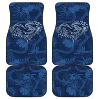 Hawaii Father's Day Vintage Lei Car Mats Hauoli la Makuakane - Blue