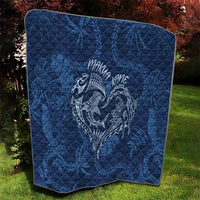 Hawaii Father's Day Vintage Lei Quilt Hauoli la Makuakane - Blue LT7 - Polynesian Pride