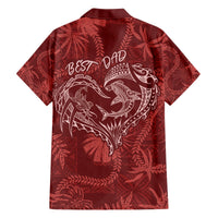 Hawaii Father's Day Vintage Lei Hawaiian Shirt Hauoli la Makuakane - Red