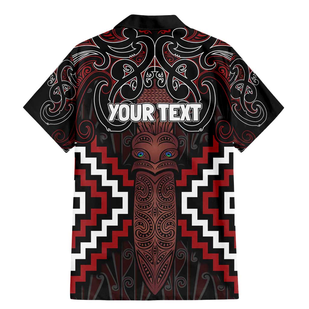 Maori Taiaha Whakairo Personalized Family Matching Mermaid Dress and Hawaiian Shirt Red Poutama Motifs LT7 - Polynesian Pride