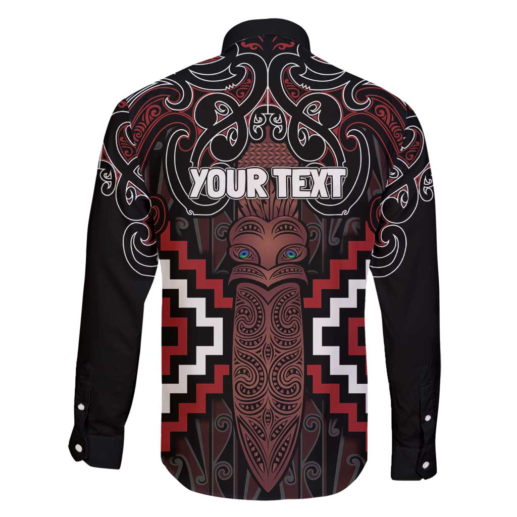 Maori Taiaha Whakairo Personalized Family Matching Puletasi and Hawaiian Shirt Red Poutama Motifs LT7 - Polynesian Pride