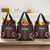 Maori Taiaha Whakairo Personalized Grocery Bag Red Poutama Motifs