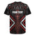 Maori Taiaha Whakairo Personalized Rugby Jersey Red Poutama Motifs