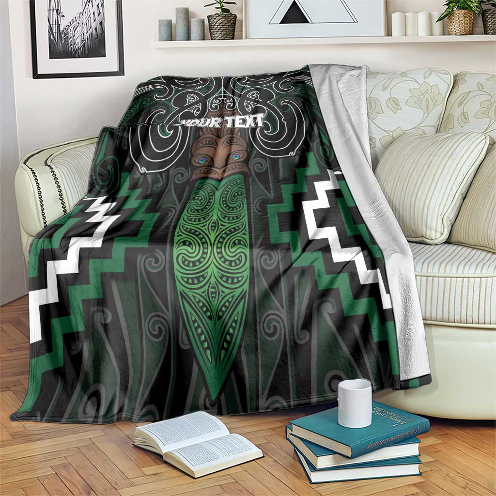 Maori Taiaha Pounamu Whakairo Personalized Blanket Jade Poutama Motifs LT7 Jade - Polynesian Pride