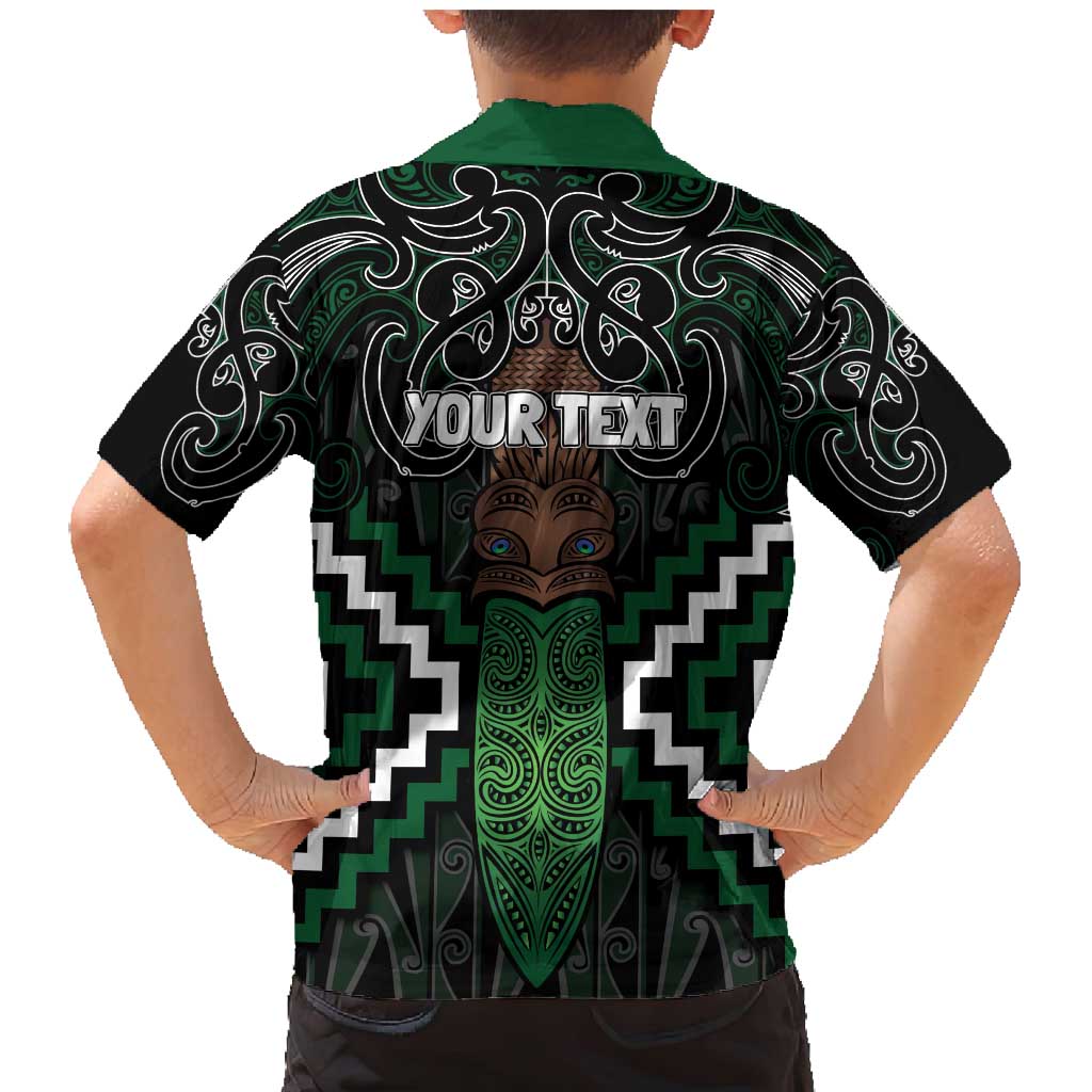 Maori Taiaha Pounamu Whakairo Personalized Family Matching Mermaid Dress and Hawaiian Shirt Jade Poutama Motifs LT7 - Polynesian Pride