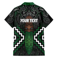 Maori Taiaha Pounamu Whakairo Personalized Family Matching Off The Shoulder Long Sleeve Dress and Hawaiian Shirt Jade Poutama Motifs LT7 - Polynesian Pride