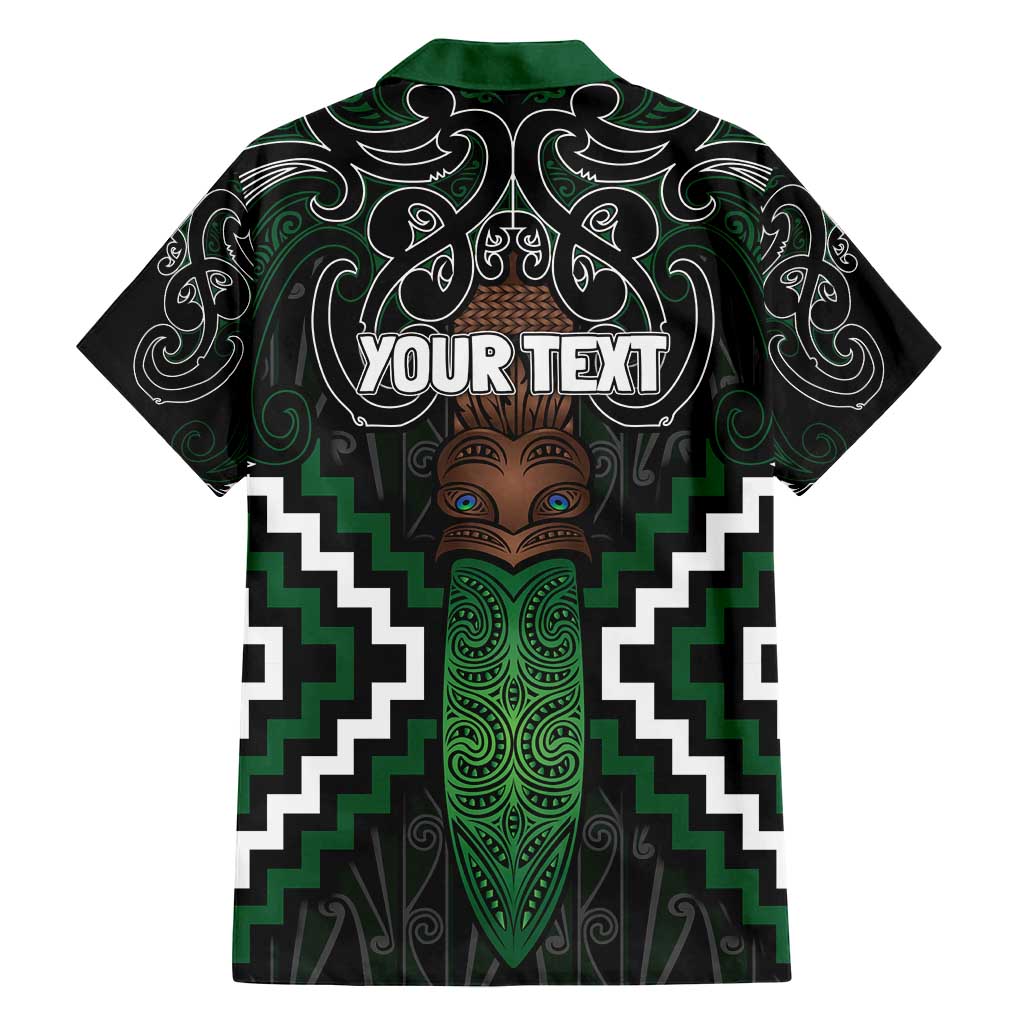 Maori Taiaha Pounamu Whakairo Personalized Family Matching Off Shoulder Maxi Dress and Hawaiian Shirt Jade Poutama Motifs LT7 - Polynesian Pride