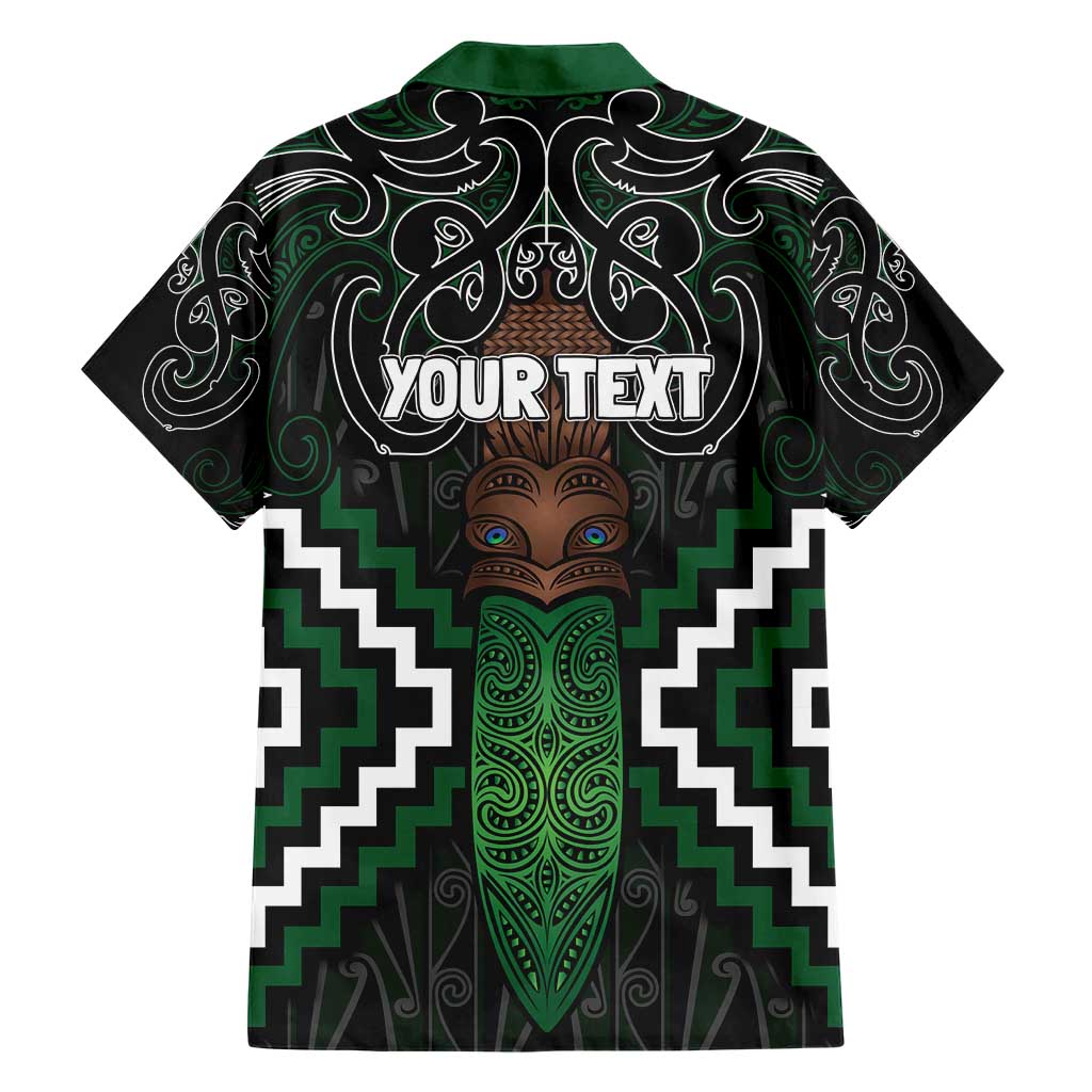 Maori Taiaha Pounamu Whakairo Personalized Family Matching Short Sleeve Bodycon Dress and Hawaiian Shirt Jade Poutama Motifs LT7 - Polynesian Pride