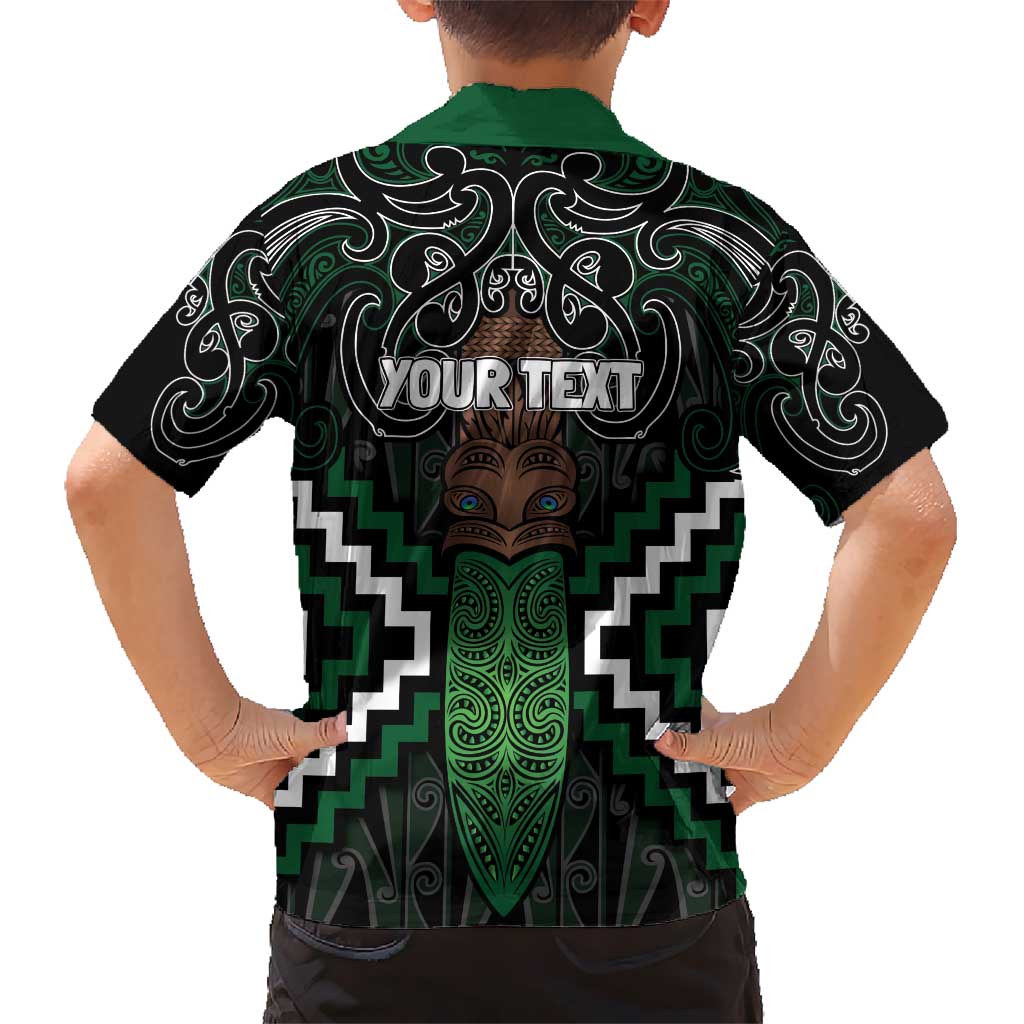 Maori Taiaha Pounamu Whakairo Personalized Hawaiian Shirt Jade Poutama Motifs
