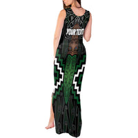 Maori Taiaha Pounamu Whakairo Personalized Tank Maxi Dress Jade Poutama Motifs LT7 - Polynesian Pride