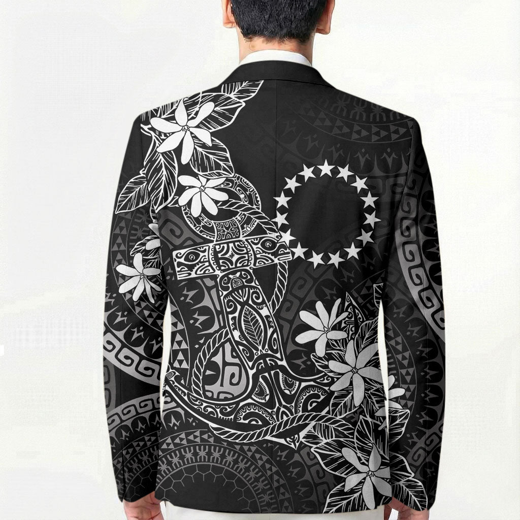 Black Kuki Airani Tapakau Blazer Tribal Anchor Mix Tiare