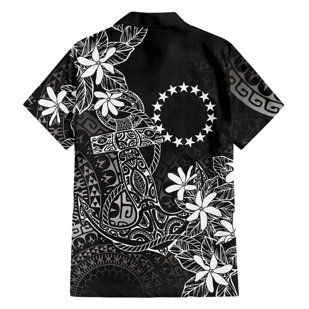 Black Kuki Airani Tapakau Family Matching Puletasi and Hawaiian Shirt Tribal Anchor Mix Tiare LT7 - Polynesian Pride