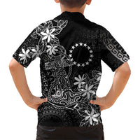 Black Kuki Airani Tapakau Family Matching Tank Maxi Dress and Hawaiian Shirt Tribal Anchor Mix Tiare LT7 - Polynesian Pride