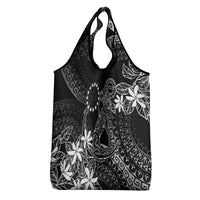 Black Kuki Airani Tapakau Grocery Bag Tribal Anchor Mix Tiare
