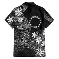 Black Kuki Airani Tapakau Hawaiian Shirt Tribal Anchor Mix Tiare