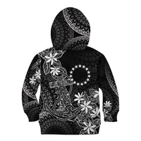 Black Kuki Airani Tapakau Kid Hoodie Tribal Anchor Mix Tiare