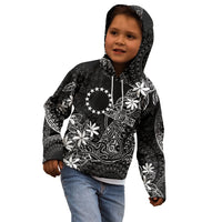 Black Kuki Airani Tapakau Kid Hoodie Tribal Anchor Mix Tiare