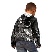 Black Kuki Airani Tapakau Kid Hoodie Tribal Anchor Mix Tiare